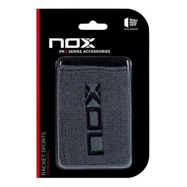 Nox-Armbänder Grau/Schwarz Logo